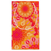 Overlapping Mandala Oranje Roze Geel Klein Cadeauzakje (Achterkant)