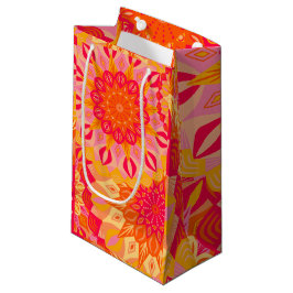 Overlapping Mandala Oranje Roze Geel Klein Cadeauzakje
