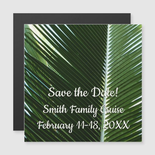 Overlapping Palm Fronds Tropical Green Abstract (Voorkant / Achterkant)