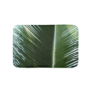 Overlapping Palm Fronds Tropical Green Abstract Badmat