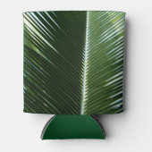 Overlapping Palm Fronds Tropical Green Abstract Blikjeskoeler (Voorkant)