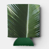 Overlapping Palm Fronds Tropical Green Abstract Blikjeskoeler (Achterkant)