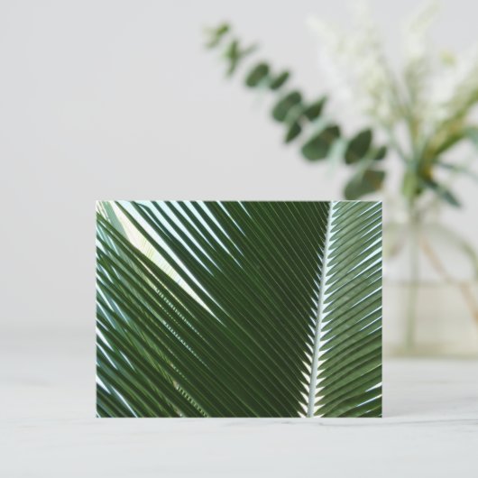 Overlapping Palm Fronds Tropical Green Abstract Briefkaart (Staand voorkant)