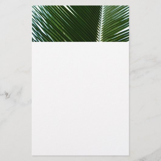 Overlapping Palm Fronds Tropical Green Abstract Briefpapier (Voorkant)