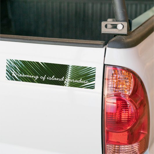 Overlapping Palm Fronds Tropical Green Abstract Bumpersticker (Op Truck)