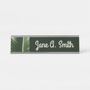 Overlapping Palm Fronds Tropical Green Abstract Bureau Naambordje
