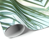 Overlapping Palm Fronds Tropical Green Abstract Cadeaupapier (Rol Hoek)