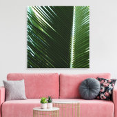 Overlapping Palm Fronds Tropical Green Abstract Canvas Afdruk (Insitu (Woonkamer))