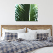 Overlapping Palm Fronds Tropical Green Abstract Canvas Afdruk (Insitu (Slaapkamer))