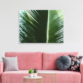 Overlapping Palm Fronds Tropical Green Abstract Canvas Afdruk (Insitu (Woonkamer))
