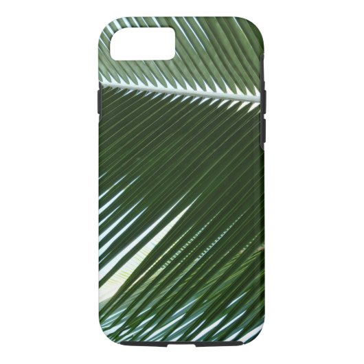 Overlapping Palm Fronds Tropical Green Abstract Case-Mate iPhone Case (Achterkant)