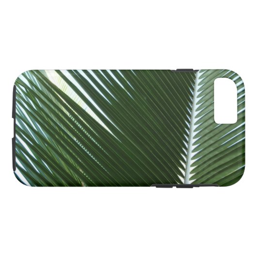 Overlapping Palm Fronds Tropical Green Abstract Case-Mate iPhone Case (Achterkant (Horizontaal))
