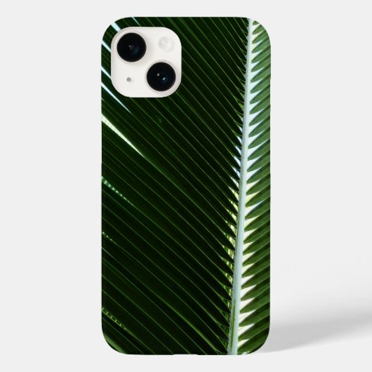 Overlapping Palm Fronds Tropical Green Abstract Case-Mate iPhone Case (Achterkant)