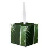 Overlapping Palm Fronds Tropical Green Abstract Decoratie (Achter hoekig)