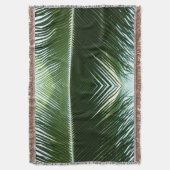 Overlapping Palm Fronds Tropical Green Abstract Deken (Voorkant Verticaal)