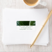 Overlapping Palm Fronds Tropical Green Abstract Etiket (Insitu)