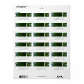 Overlapping Palm Fronds Tropical Green Abstract Etiket (Full Sheet)