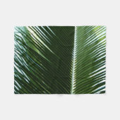 Overlapping Palm Fronds Tropical Green Abstract Fleece Deken (Voorkant (Horizontaal))