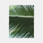 Overlapping Palm Fronds Tropical Green Abstract Fleece Deken (Voorkant)