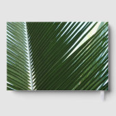 Overlapping Palm Fronds Tropical Green Abstract Gastenboek (Achterkant)