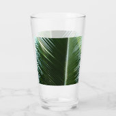 Overlapping Palm Fronds Tropical Green Abstract Glas (Achterkant)