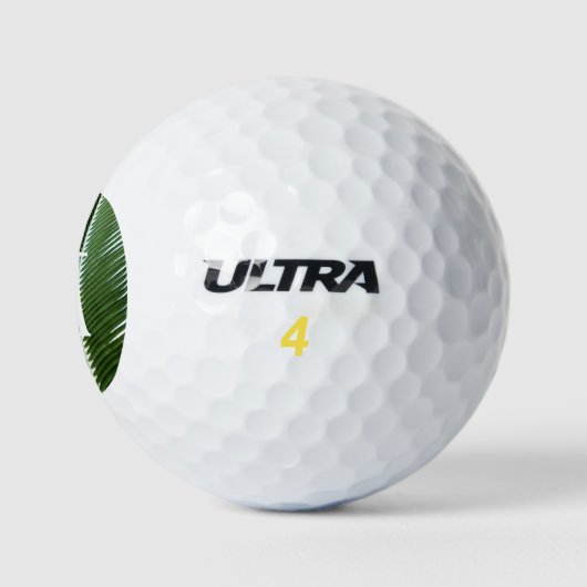 Overlapping Palm Fronds Tropical Green Abstract Golfballen (Logo)