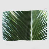 Overlapping Palm Fronds Tropical Green Abstract Golfhanddoek (Horizontaal)