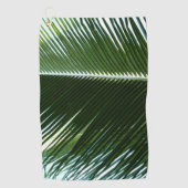 Overlapping Palm Fronds Tropical Green Abstract Golfhanddoek (Voorkant)