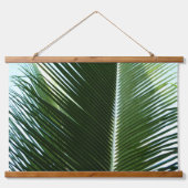 Overlapping Palm Fronds Tropical Green Abstract Hangend Wandkleed (Voorkant)