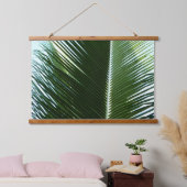Overlapping Palm Fronds Tropical Green Abstract Hangend Wandkleed (Slaapkamer)