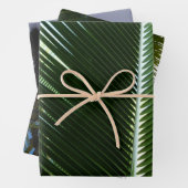 Overlapping Palm Fronds Tropical Green Abstract Inpakpapier Vel (In situ)
