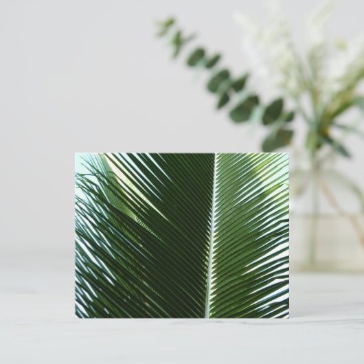 Overlapping Palm Fronds Tropical Green Abstract Kaart (Staand voorkant)