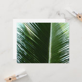 Overlapping Palm Fronds Tropical Green Abstract Kaart (Voorkant / Achterkant in situ)