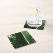 Overlapping Palm Fronds Tropical Green Abstract Kartonnen Onderzetters (Insitu)