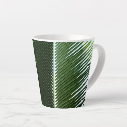 Overlapping Palm Fronds Tropical Green Abstract Latte Mok (Rechterhoek)