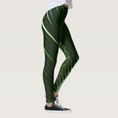 Overlapping Palm Fronds Tropical Green Abstract Leggings (Rechts)