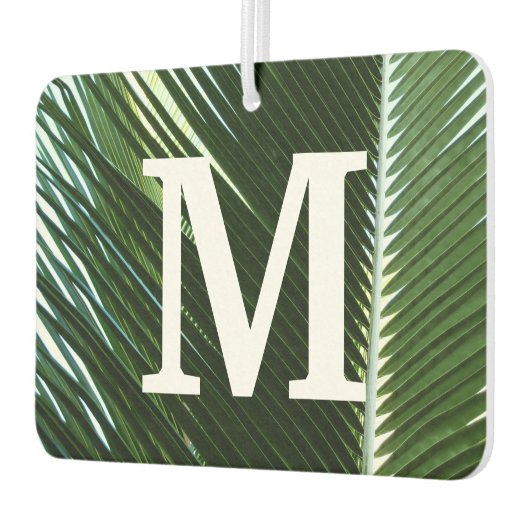 Overlapping Palm Fronds Tropical Green Abstract Luchtverfrisser (Links)