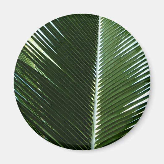 Overlapping Palm Fronds Tropical Green Abstract Magneet (Voorkant)