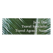Overlapping Palm Fronds Tropical Green Abstract Naambadge (Voorkant)