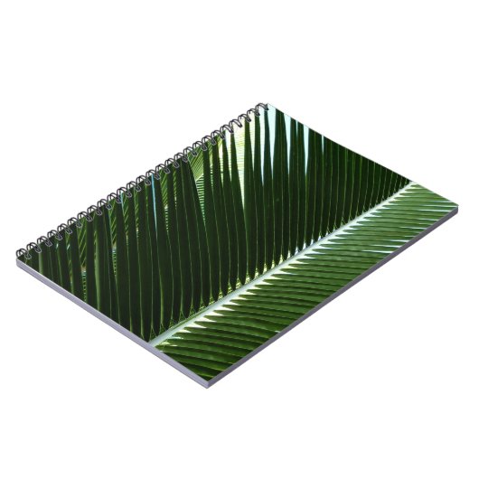 Overlapping Palm Fronds Tropical Green Abstract Notitieboek (Linkerzijde)