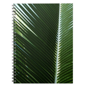 Overlapping Palm Fronds Tropical Green Abstract Notitieboek