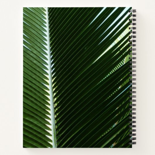 Overlapping Palm Fronds Tropical Green Abstract Notitieboek (Achterkant)