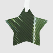 Overlapping Palm Fronds Tropical Green Abstract Ornament (achterkant)