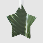 Overlapping Palm Fronds Tropical Green Abstract Ornament (voorkant)