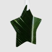 Overlapping Palm Fronds Tropical Green Abstract Ornament (voorkant)