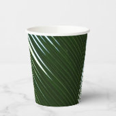 Overlapping Palm Fronds Tropical Green Abstract Papieren Bekers (Links)