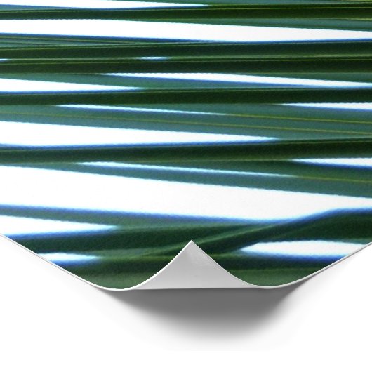 Overlapping Palm Fronds Tropical Green Abstract Poster (Hoek)