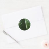 Overlapping Palm Fronds Tropical Green Abstract Ronde Sticker (Envelop)