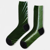 Overlapping Palm Fronds Tropical Green Abstract Sokken (Links)