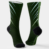 Overlapping Palm Fronds Tropical Green Abstract Sokken (Gebogen)